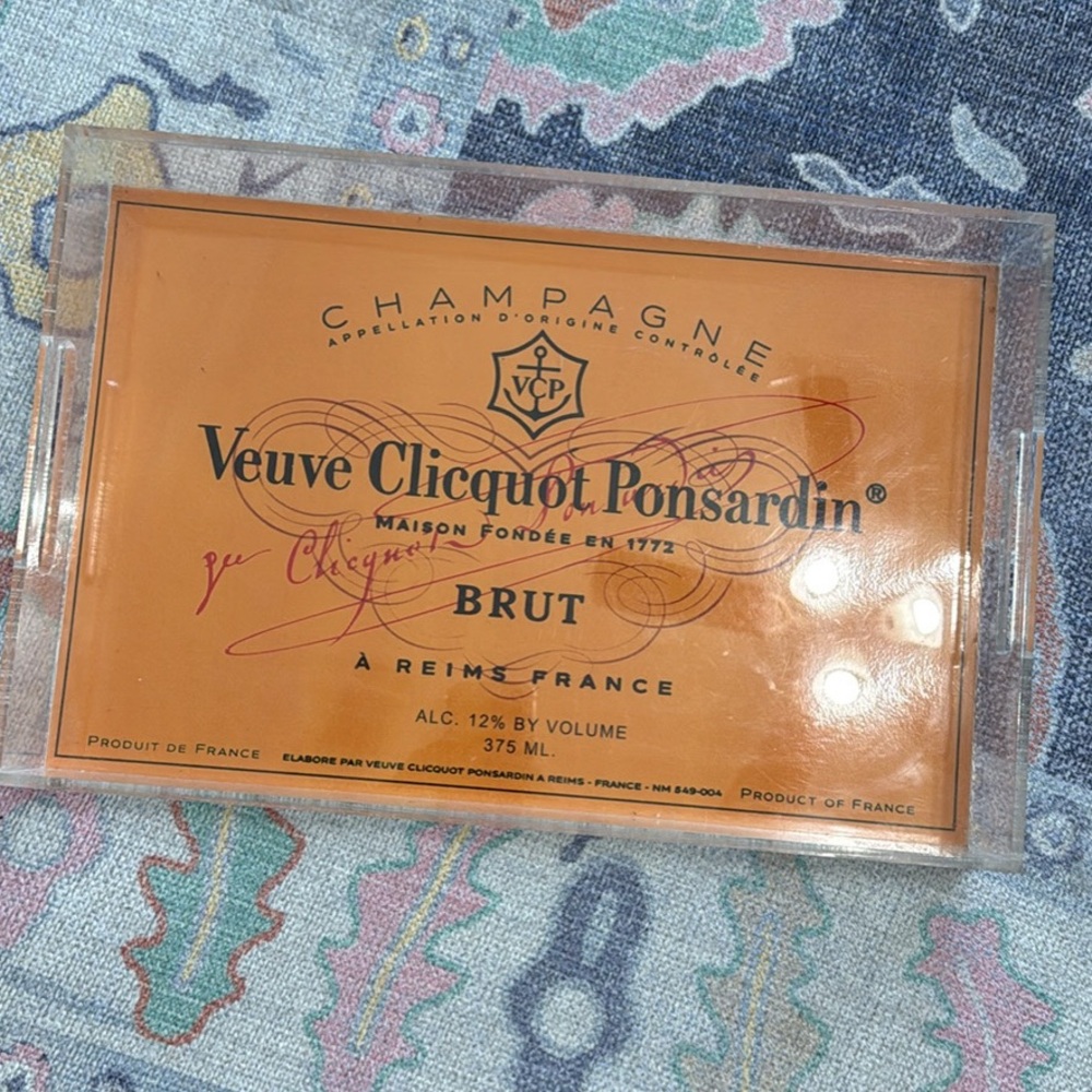 Veuve Clicquot Champagne Acrylic Tray